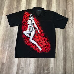 Vintage Y2K graphic button up